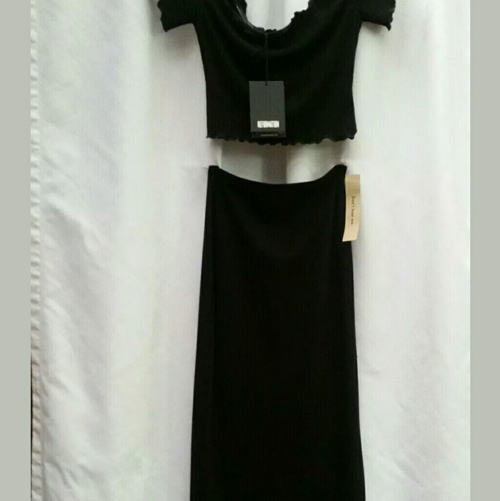 🌟SOLD🌟REFORMATION CROP TOP & MAXI SKIRT SET - Picture 1 of 8